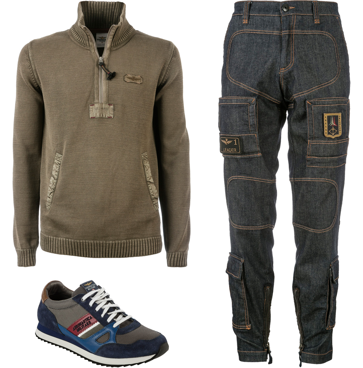aeronautica-militare-maglione-sneaker-pantaloni